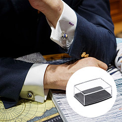 Transparent PS Plastic Cufflink Packaging Boxes&nbsp;CON-WH0110-023