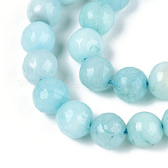 Dyed Natural White Jade Beads Strands&nbsp;G-T139-8mm-60-14