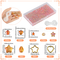 DIY Electroplate Glass Beads Braacelet Making Kits&nbsp;DIY-SP0002-88C