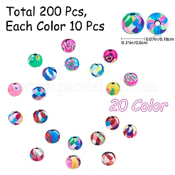 200Pcs 20 Colors Handmade Polymer Clay Beads&nbsp;CLAY-SZ0001-96