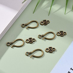 Alloy Hook and Eye Clasps&nbsp;X-PALLOY-2781-AB-FF