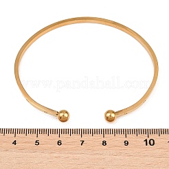 304 Stainless Steel Flat Open Cuff Bangles for Women&nbsp;SA-CBA45D5-26G
