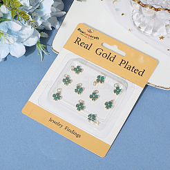 10Pcs Brass Micro Pave Cubic Zirconia Pendants&nbsp;KK-BBC0020-41