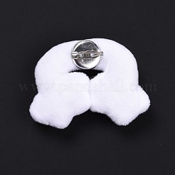 Rainbow with Cloud Cotton & Non-Woven Fabric Brooch&nbsp;JEWB-A003-01