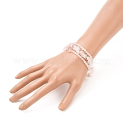 Three Loops Stretch Wrap Bracelets&nbsp;BJEW-JB05530-03