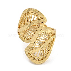 Brass Open Cuff Rings&nbsp;RJEW-P127-01G