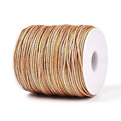 100M Segment Dyed Round Nylon & PET & Polyester Metallic Braided Cord&nbsp;OCOR-N009-01C