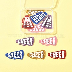 10Pcs 5 Colors Printed Acrylic Pendants&nbsp;OACR-FS0002-19