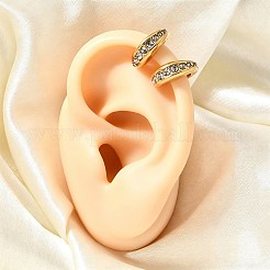 304 Stainless Steel Rhinestone Cuff Earrings for Women&nbsp;EJEW-A165-01G