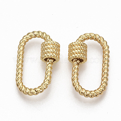 Brass Screw Carabiner Lock Charms&nbsp;KK-T047-02G