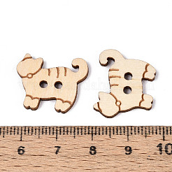 Cat Shape Wood Buttons&nbsp;BUTT-T013-13B