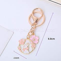 Alloy Enamel Pendants Keychain&nbsp;KEYC-PW0002-102B