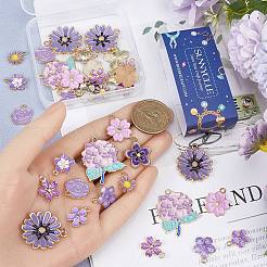 40Pcs 10 Styles Alloy Enamel Pendants&nbsp;ENAM-SC0005-31