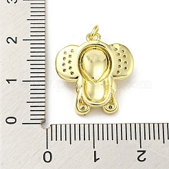 Brass Enamel with Cubic Zirconia Pendants&nbsp;FIND-Z023-15G