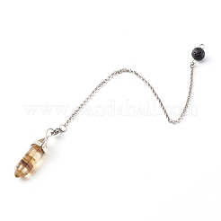 Synthetic Gemstone Pointed Dowsing Pendulums&nbsp;PALLOY-JF00734