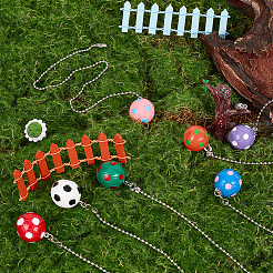 7Pcs Football Resin Charms Ceiling Fan Pull Chain Extenders&nbsp;PALLOY-CP00005