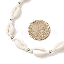 Bohemia Natural Cowrie Shell Beaded Necklaces&nbsp;NJEW-JN04783-01