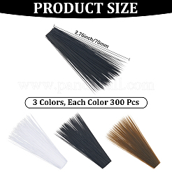 900Pcs 3 Colors Plastic Simulated Animal Whiskers for Crafts Needle Felting&nbsp;DIY-CY0002-73