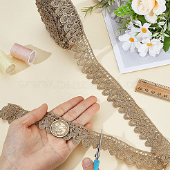 10 Yards Flower Polyester Lace Ribbon&nbsp;OCOR-GA0002-54