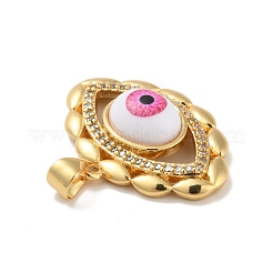 Brass Micro Pave Cubic Zirconia Pendants&nbsp;KK-B059-44G