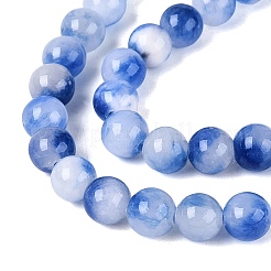 Natural Dyed Persian Jade Beads Strands&nbsp;G-Q609-6mm-01