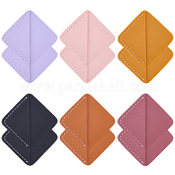 12Pcs 6 Colors Imitation Leather Book Bookmarks&nbsp;AJEW-CL0002-10