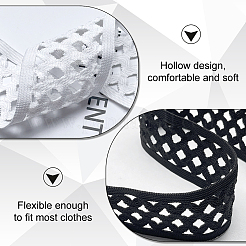 10 Yards Polyester Elastic Hollow Wide Band&nbsp;DIY-FG0006-44B