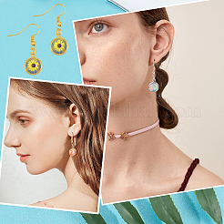 DIY Flat Round Dangle Earring Making Kit&nbsp;DIY-PH0006-51