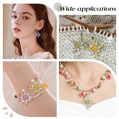 4Pcs Glass Seed Beaded Tetraptera Pendants&nbsp;PALLOY-GO00065