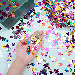 150g PET Plastic Star Confetti&nbsp;DIY-HY0003-66A