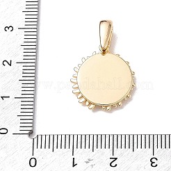Brass Micro Pave Clear Cubic Zirconia Pendants&nbsp;CU-CBA3371-01G