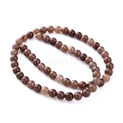 Natural Purple Aventurine Round Bead Strands&nbsp;G-E334-6mm-21