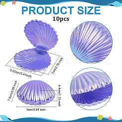 Pearlized Plastic Shell Shaped Jewelry Storage Boxes&nbsp;AJEW-WH0695-138A-01