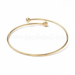 Ion Plating(IP) Adjustable 304 Stainless Steel Wire Cuff Bangle Making&nbsp;MAK-F286-02G