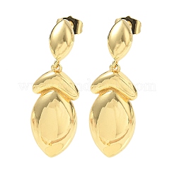 Horse Eye Brass Dangle Stud Earrings&nbsp;EJEW-F389-06G