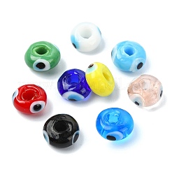 45Pcs 9 Colors Handmade Evil Eye Lampwork Beads&nbsp;LAMP-CJ0003-11