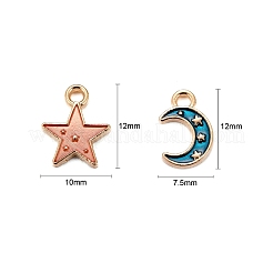 80Pcs 8 Styles Alloy Enamel Charms&nbsp;ENAM-LS0001-25LG