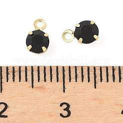 Brass Glass Charms&nbsp;KK-C097-08G-04