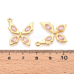 304 Stainless Steel Pave Cubic Zirconia Pendants&nbsp;STAS-T064-86G-05