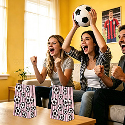 15Pcs Football Print Paper Cady Bags&nbsp;ABAG-TA0002-33A