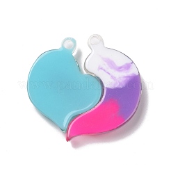 Gradient Color Translucent Resin Pendants&nbsp;RESI-G048-01D
