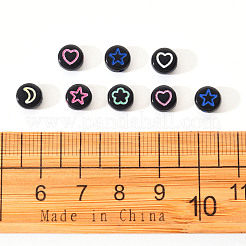Opaque Black Acrylic Beads&nbsp;SACR-YW0001-21A