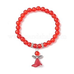 Transparent Plastic Beaded Stretch Bracelets for Children&nbsp;BJEW-JB11507-03