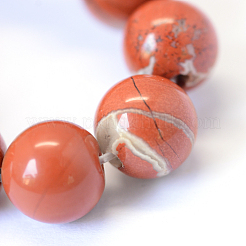 Natural Red Jasper Round Bead Strands&nbsp;X-G-E334-8mm-27