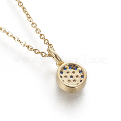 Brass Pendant Necklaces&nbsp;NJEW-I230-08