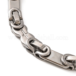 Tarnish Resistant 201 Stainless Steel Byzantine Chain Bracelets&nbsp;BJEW-B078-88P