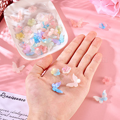 40Pcs 8 Styles Opaque & Transparent Cellulose Acetate Beads&nbsp;RESI-TA0003-51