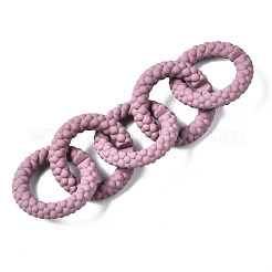 Spray Painted CCB Plastic Linking Rings&nbsp;CCB-Q091-010D
