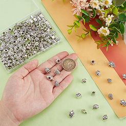 150pcs 5 styles Tibetan Style Zinc Alloy European Large Hole Beads&nbsp;FIND-PH0023-70