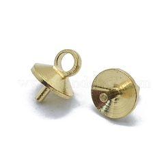 Brass Cup Pearl Peg Bails Pin Pendants&nbsp;KK-L184-18C